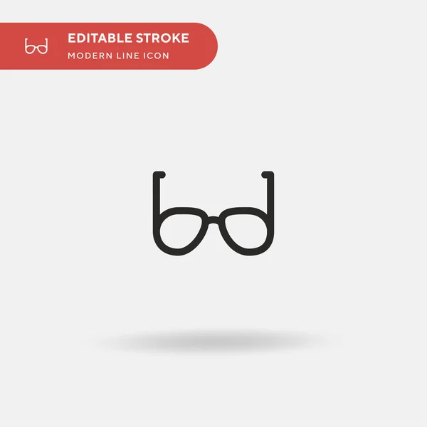 Gafas Icono Vector Simple Plantilla Diseño Símbolo Ilustración Para Elemento — Vector de stock