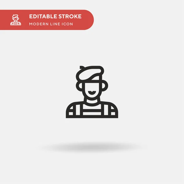 Mime Einfaches Vektor Symbol Illustration Symbol Design Vorlage Für Web — Stockvektor