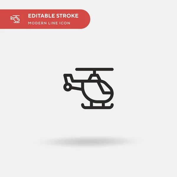 Helicóptero Icono Vector Simple Plantilla Diseño Símbolo Ilustración Para Elemento — Vector de stock