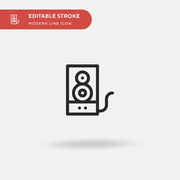 Audio Icono Vector Simple Plantilla Diseño Símbolo Ilustración Para Elemento — Vector de stock