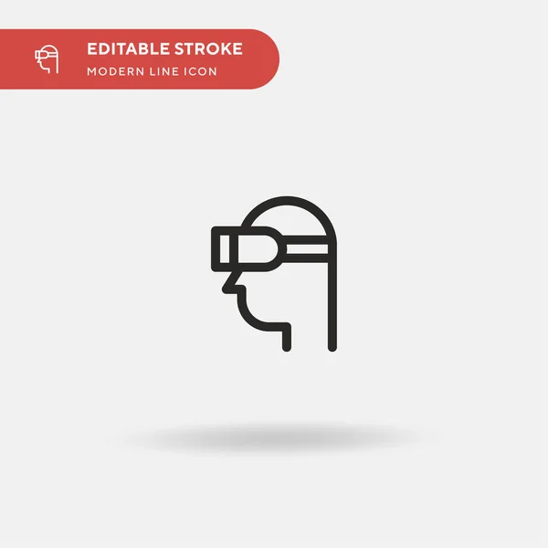 Glasses Simple Vector Icon 디자인 모바일 요소를 템플릿 뇌졸중에 비즈니스 — 스톡 벡터