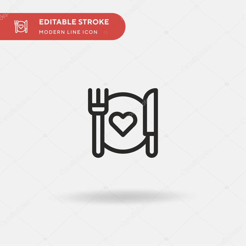 Food Donation Simple vector icon. Illustration symbol design template for web mobile UI element. Perfect color modern pictogram on editable stroke. Food Donation icons for your business project