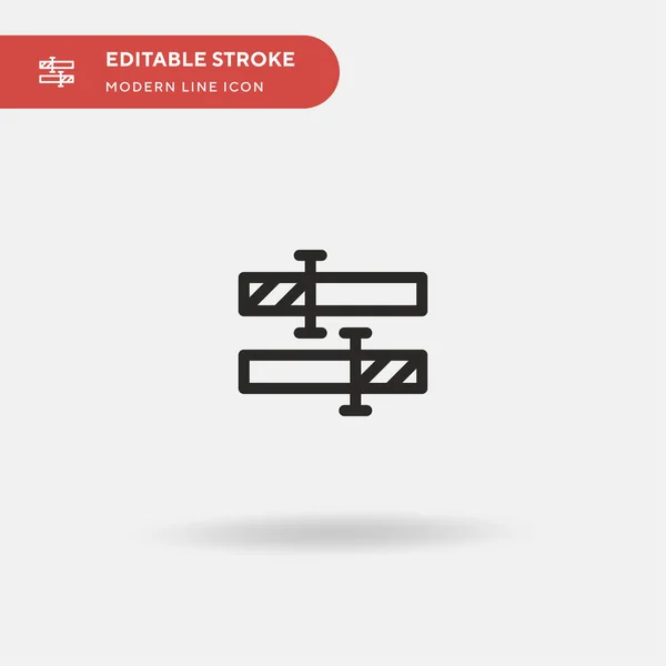 Bar Diagram Enkel Vektor Ikon Illustration Symbol Design Mall För — Stock vektor