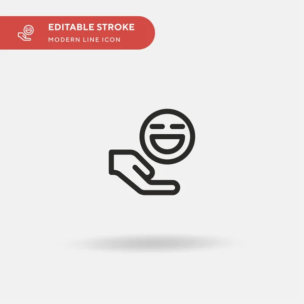 Icono Vector Simple Feliz Plantilla Diseño Símbolo Ilustración Para Elemento — Vector de stock