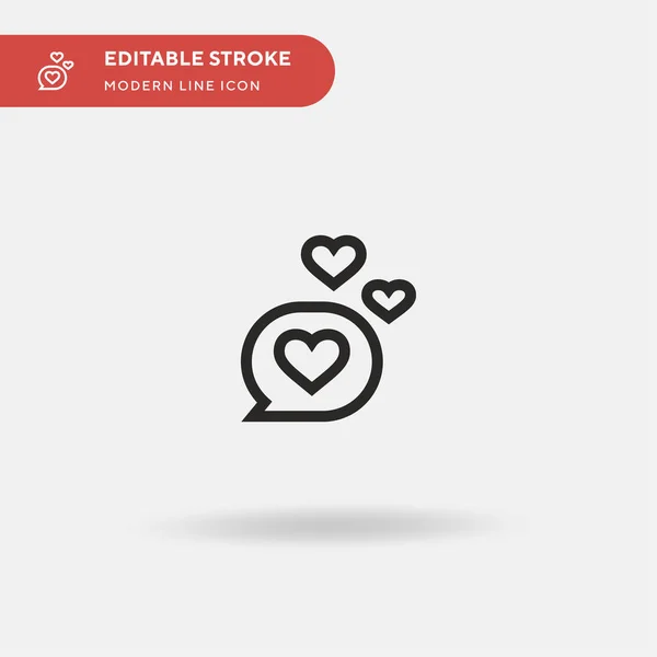 Love Message Egyszerű Vektor Ikon Illusztráció Szimbólum Design Sablon Web — Stock Vector