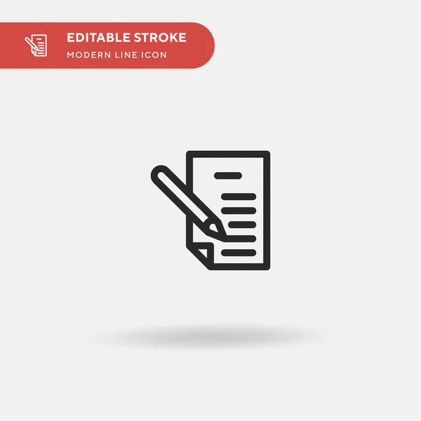 Carta Ícone Vetorial Simples Modelo Design Símbolo Ilustração Para Elemento — Vetor de Stock