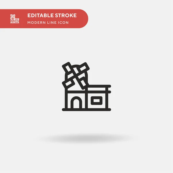 Arquitectura Ciudad Icono Vectorial Simple Plantilla Diseño Símbolo Ilustración Para — Vector de stock