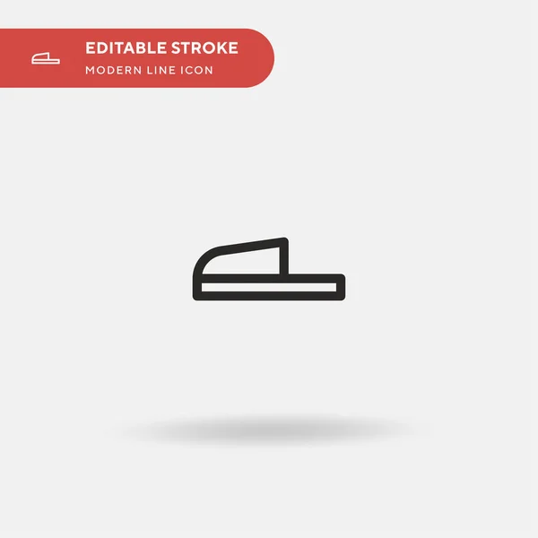Slippers Simple Vector Icon Illustration Symbol Design Template Web Mobile — Stock Vector