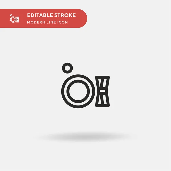 Plate Simple Vector Icon Illustration Symbol Design Template Web Mobile — Stock Vector
