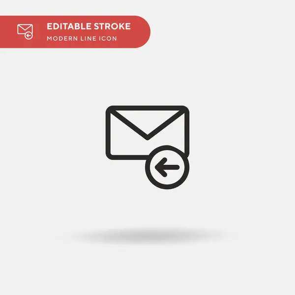 Mail Icona Vettoriale Semplice Illustrazione Modello Design Simbolo Elemento Web — Vettoriale Stock