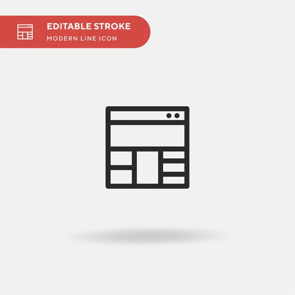 Layout Ícone Vetorial Simples Modelo Design Símbolo Ilustração Para Elemento —  Vetores de Stock