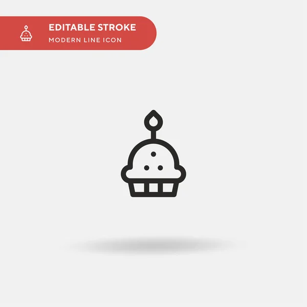 Cupcake Απλό Διανυσματικό Εικονίδιο Εικονογράφηση Πρότυπο Σχεδιασμού Συμβόλων Για Web — Διανυσματικό Αρχείο