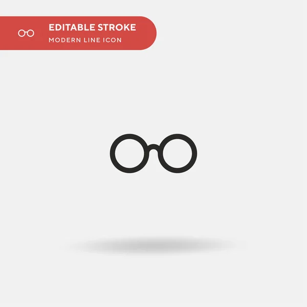 Óculos Ícone Vetorial Simples Modelo Design Símbolo Ilustração Para Elemento — Vetor de Stock