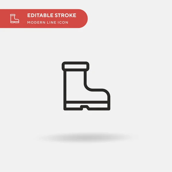 Bota Ícone Vetorial Simples Modelo Design Símbolo Ilustração Para Elemento —  Vetores de Stock