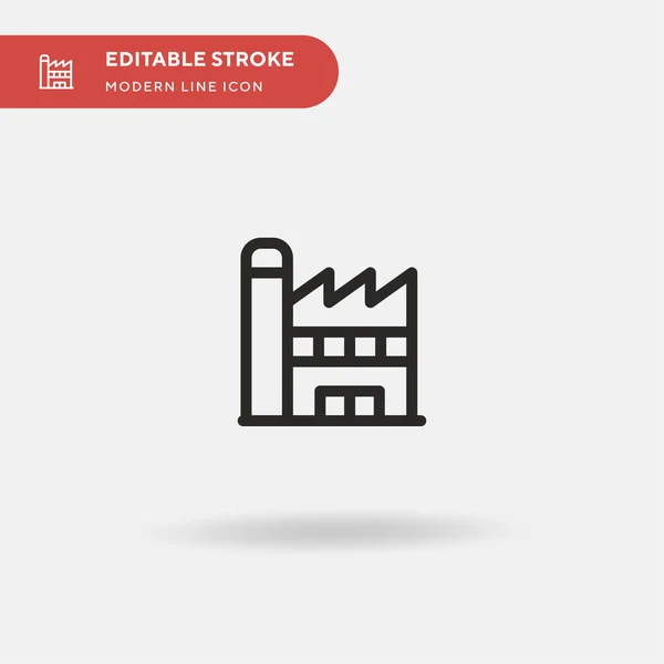 Fábrica Ícone Vetorial Simples Modelo Design Símbolo Ilustração Para Elemento —  Vetores de Stock