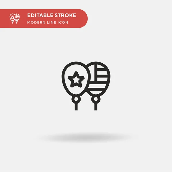 Balloons Simple Vector Icon Illustration Symbol Design Template Web Mobile — Stock Vector