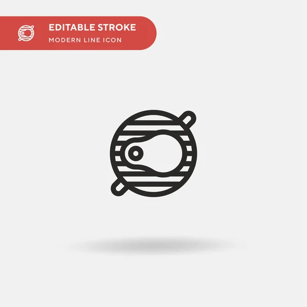 Steak Simple Vector Icon Illustration Symbol Design Template Web Mobile — Stock Vector
