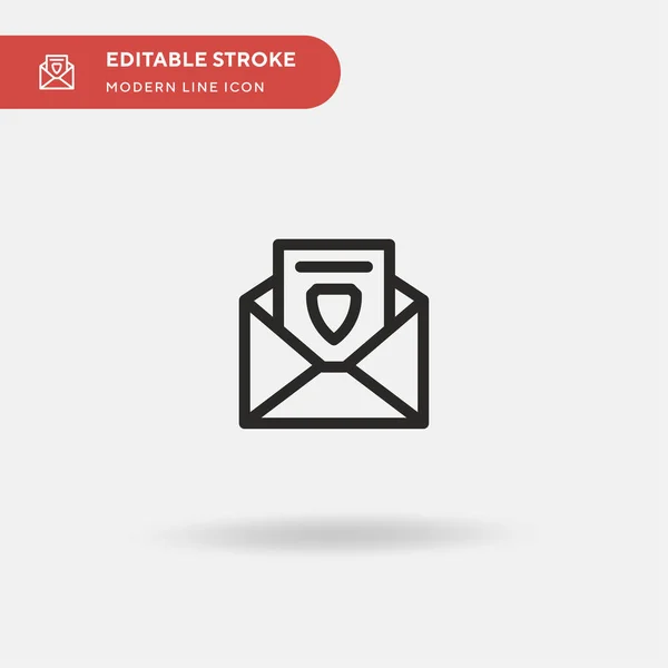 Mail Icona Vettoriale Semplice Illustrazione Modello Design Simbolo Elemento Web — Vettoriale Stock