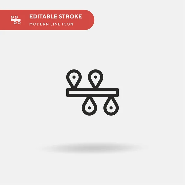 Zeitachse Einfaches Vektorsymbol Illustration Symbol Design Vorlage Für Web Mobile — Stockvektor
