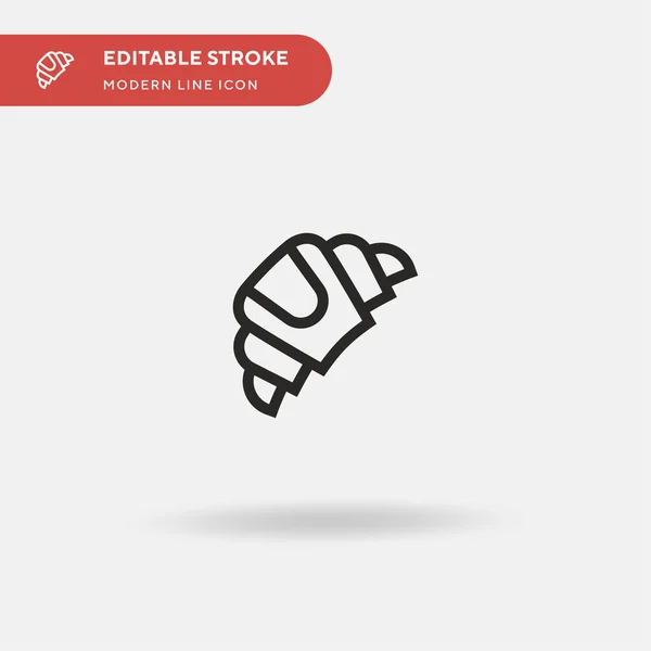 Croissant Simple Vektor Symbol Illustration Symbol Design Vorlage Für Web — Stockvektor