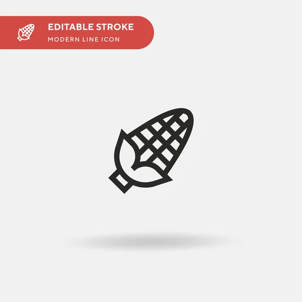 Kukorica Egyszerű Vektor Ikon Illusztráció Szimbólum Design Sablon Web Mobil — Stock Vector