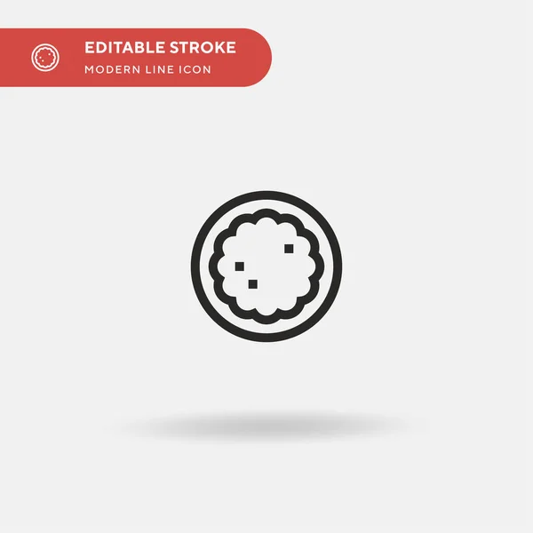 Cookies Eenvoudig Vectoricoon Illustratie Symbool Ontwerp Sjabloon Voor Web Mobiele — Stockvector