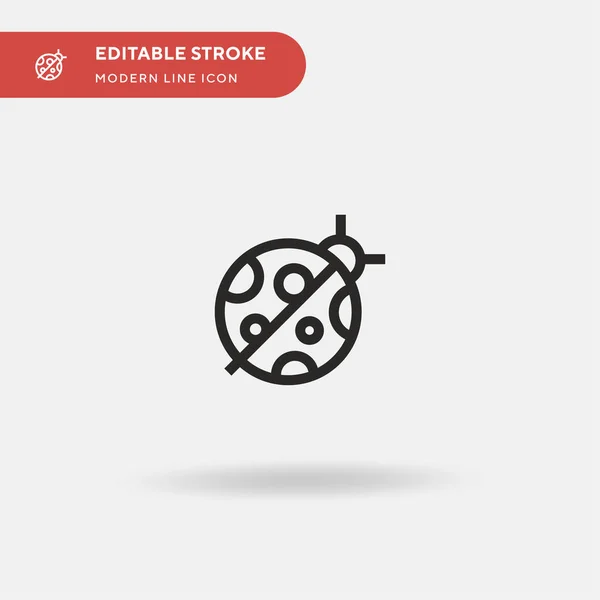 Ladybug Eenvoudig Vectoricoon Illustratie Symbool Ontwerp Sjabloon Voor Web Mobiele — Stockvector