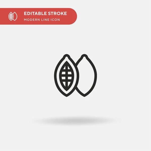 Cacao Bean Eenvoudige Vector Icoon Illustratie Symbool Ontwerp Sjabloon Voor — Stockvector