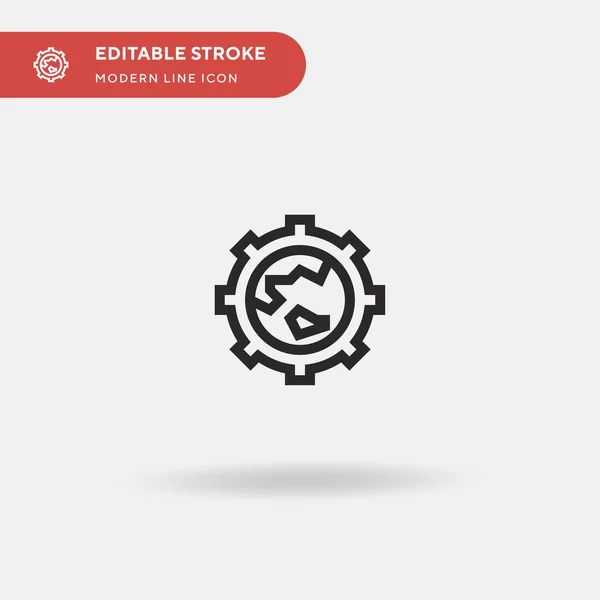 Configuración Icono Vector Simple Plantilla Diseño Símbolo Ilustración Para Elemento — Vector de stock