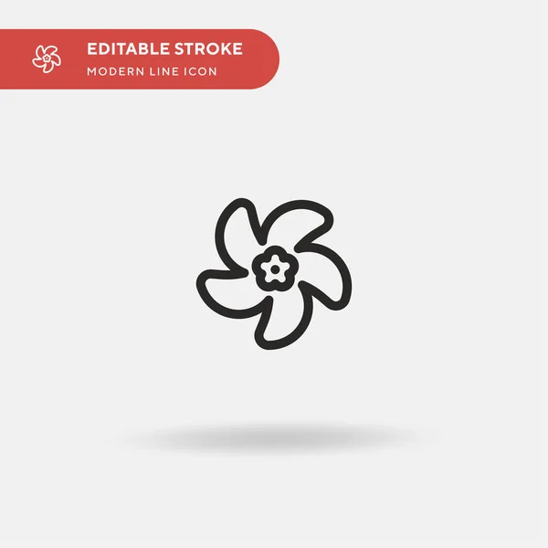 Flor Icono Vector Simple Plantilla Diseño Símbolo Ilustración Para Elemento — Vector de stock