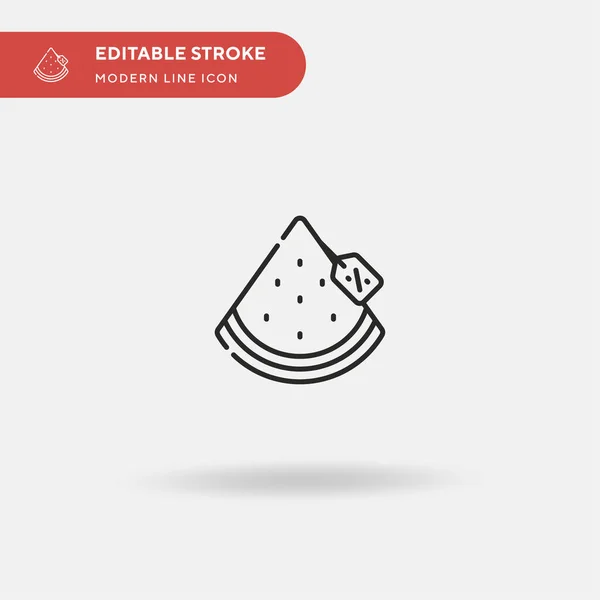 Watermeloen Eenvoudige Vector Icoon Illustratie Symbool Ontwerp Sjabloon Voor Web — Stockvector