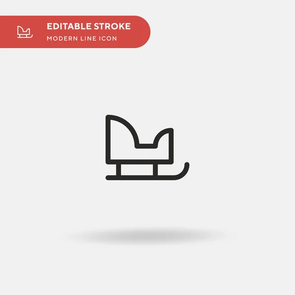 Sled Ícone Vetorial Simples Modelo Design Símbolo Ilustração Para Elemento —  Vetores de Stock