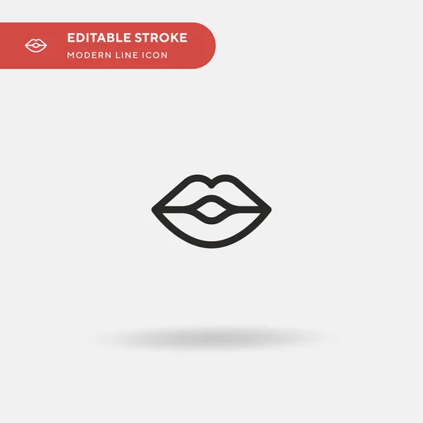 Beijo Ícone Vetorial Simples Modelo Design Símbolo Ilustração Para Elemento —  Vetores de Stock