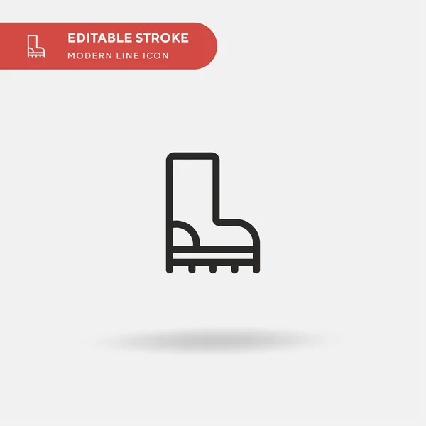 Boots Einfaches Vektor Symbol Illustration Symbol Design Vorlage Für Web — Stockvektor