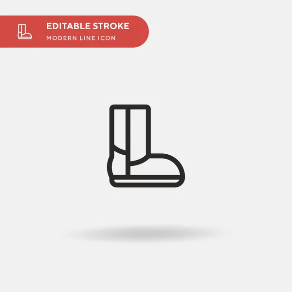 Bota Ícone Vetorial Simples Modelo Design Símbolo Ilustração Para Elemento — Vetor de Stock