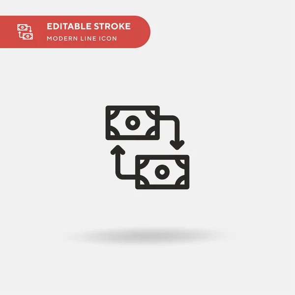 Exchange Simple Vector Icon Illustration Symbol Design Template Web Mobile — Stock Vector