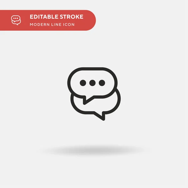 Chat Einfaches Vektor Symbol Illustration Symbol Design Vorlage Für Web — Stockvektor