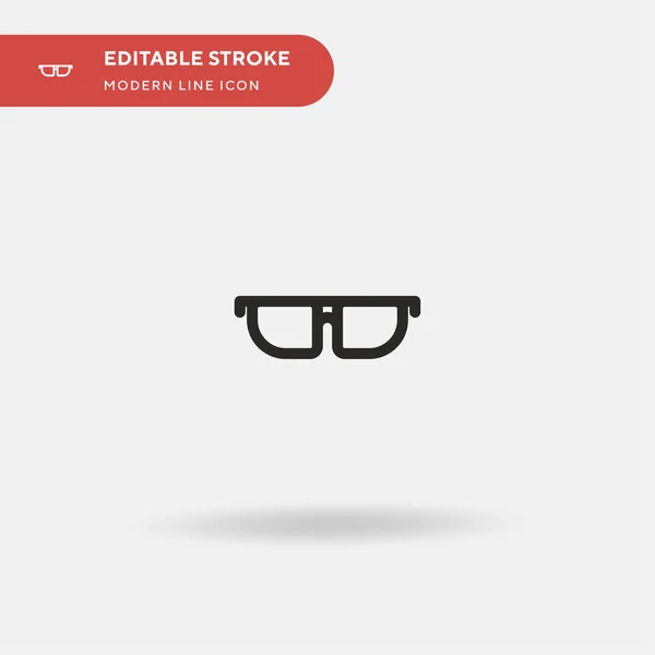 Brýle Jednoduchá Vektorová Ikona Šablona Návrhu Symbolu Ilustrace Pro Webový — Stockový vektor