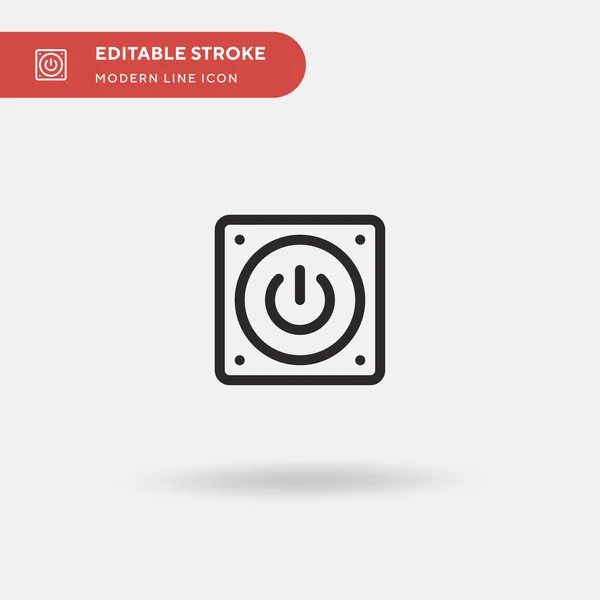 Power Button Simple Vector Icon Illustration Symbol Design Template Web — Stock Vector