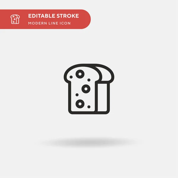 Toast Simple Vector Icon Illustration Symbol Design Template Web Mobile — Stock Vector