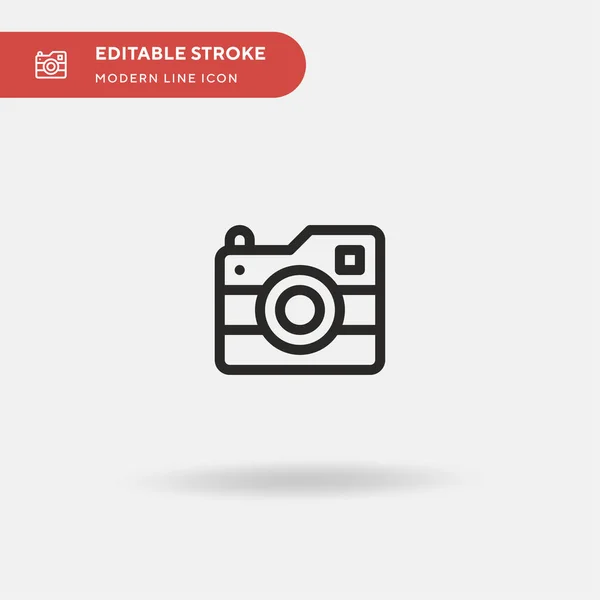 Câmera Ícone Vetorial Simples Modelo Design Símbolo Ilustração Para Elemento —  Vetores de Stock
