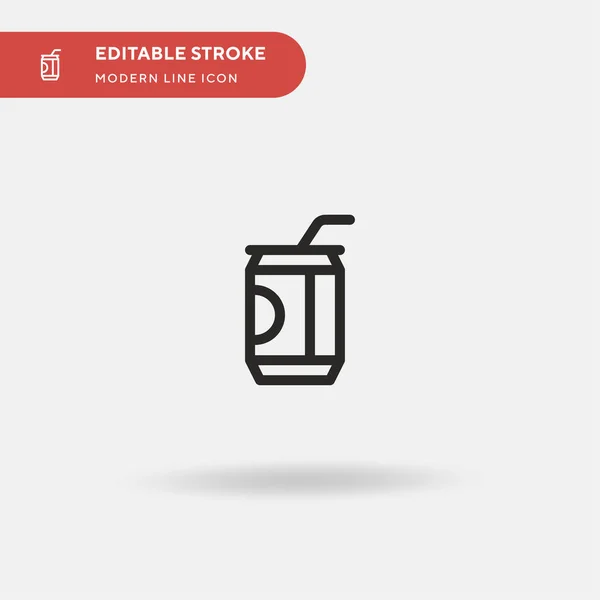 Soda Icono Vector Simple Plantilla Diseño Símbolo Ilustración Para Elemento — Vector de stock