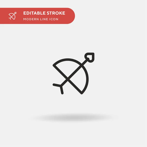 Bogen Einfaches Vektor Symbol Illustration Symbol Design Vorlage Für Web — Stockvektor