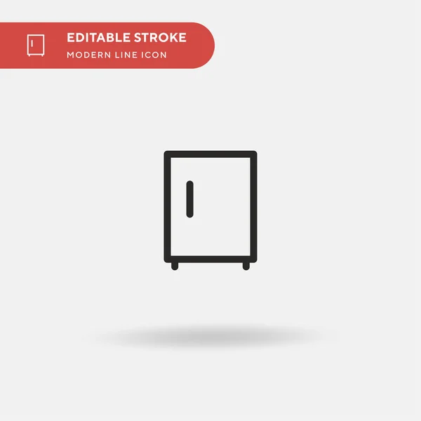 Fridge Simple Vector Icon Illustration Symbol Design Template Web Mobile — Stock Vector