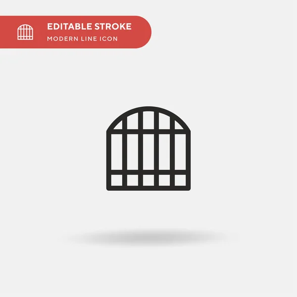 Puerta Icono Vector Simple Plantilla Diseño Símbolo Ilustración Para Elemento — Archivo Imágenes Vectoriales