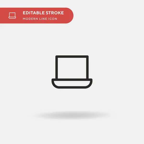 Laptop Egyszerű Vektor Ikon Illusztráció Szimbólum Design Sablon Web Mobil — Stock Vector