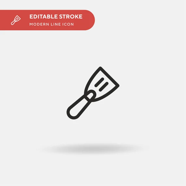 Espátula Icono Vector Simple Plantilla Diseño Símbolo Ilustración Para Elemento — Vector de stock