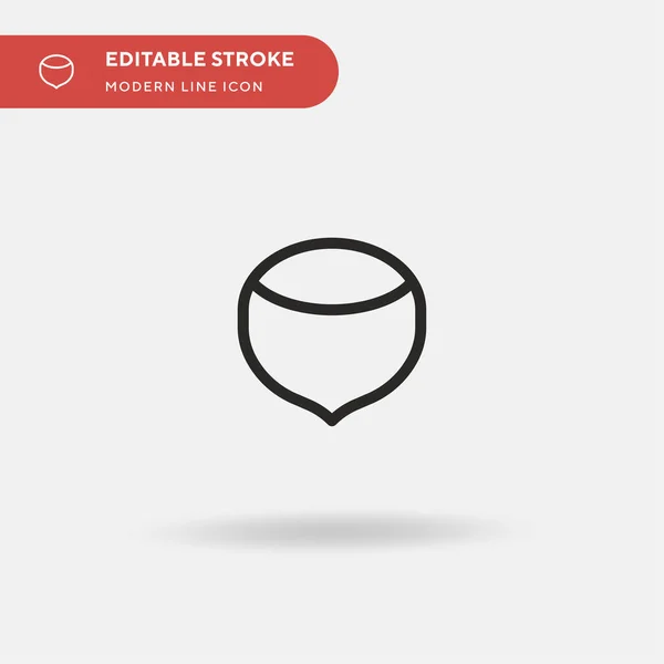 Haselnuss Einfaches Vektor Symbol Illustration Symbol Design Vorlage Für Web — Stockvektor