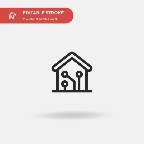 Smart Home Eenvoudig Vectoricoon Illustratie Symbool Ontwerp Sjabloon Voor Web — Stockvector