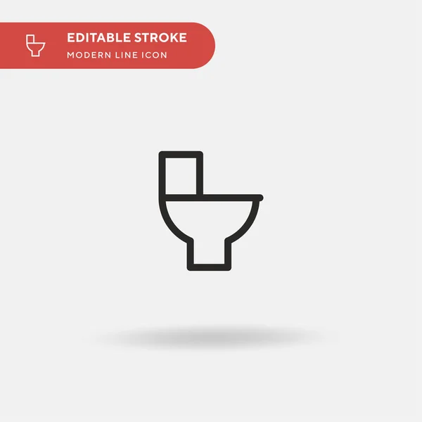 Toalete Ícone Vetorial Simples Modelo Design Símbolo Ilustração Para Elemento — Vetor de Stock